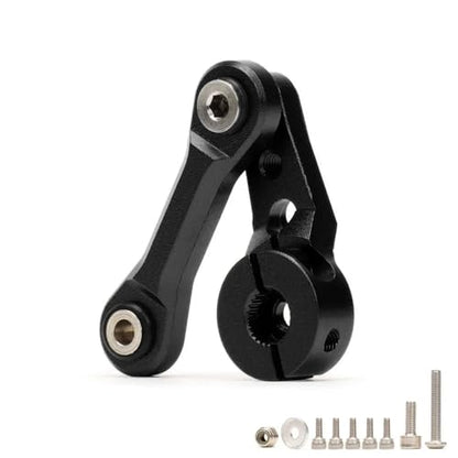 Aluminum 25T Servo Horn & Steering Linkages Tie Rod for Arrma 1/7 Infraction Felony Limitless 1/8 KRATON Notorious Outcast Talion and EXB Cars Upgrades Part,Replace #AR340061 AR330230(Black) - color: Black