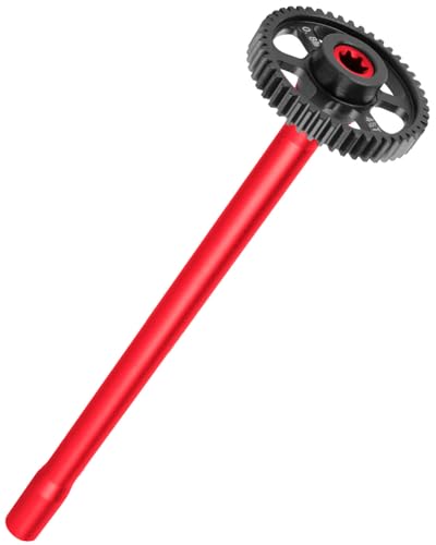 RC 45T Spur Gear Slipper Clutch/Center Slider Driveshaft Upgrades Part for 1/16 Mini Maxx 4WD RTR Brushless Monster Truck (#107154-1),#45 Steel Transmission Gears Spur Gear,Red - color: Red-(upgrades Part）
