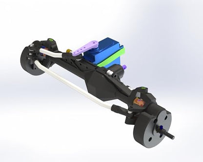 MEUS RACING Capra 1.9 Portal Axles Kit with Isokinetic 3-Section CVDs and Ackerman Steering Structure for Axial Capra 1.9 4X4 and DIY SCX10 SCX10 II Upgrades Parts (Standard-Silver) - color: Standard-silver
