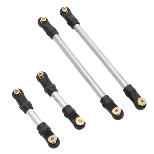 MEUS Racing SCX24 Links High Clearance Chassis Links & Steering Links Set for Axial 1/24 SCX24 Deadbolt AXI90081 B17 AXI00004 RC Crawler (Aluminum Alloy) - color: Aluminum