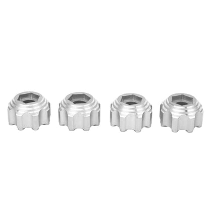 VBESTLIFE RC Wheel Hex Adapters 8x32 to 17mm Conversion for Electric RC Car Truck 3.8in Wheels, Aluminum Alloy Silver Upgrade for Improved Stability and Reduced Vibration - color: Silver Color