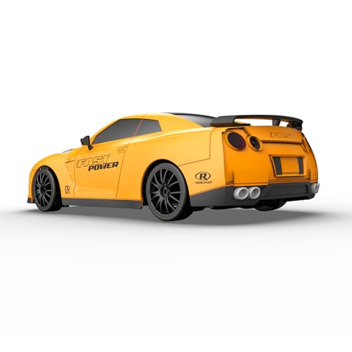 Remote Control Car RC Drift Car 2.4GHz 1:24 Scale 4WD High Speed RC Cars Vehicle with LED Lights Drifting Tires Racing Sport Toy Cars for Adults Boys Girls Kids Gift - color: Yellow