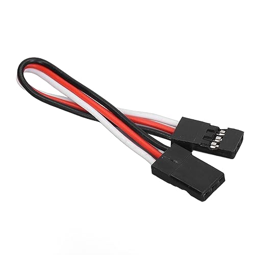 10PCS 3 Pin Servo Extension Cable Futaba JR RC Car Helicopter Aircraft Brass Core Connector Wire (100mm Female to Female) - size: 100mm female to female