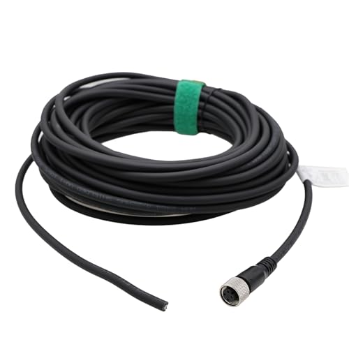 M12 A-Coded 4-pin Female Power Supply Cable to Open for Absolute Encoder Multiturn Industrial Automation DeviceNet CANopen IO Module Fieldbus 100m - color: 4 pin female to open, size: 100m
