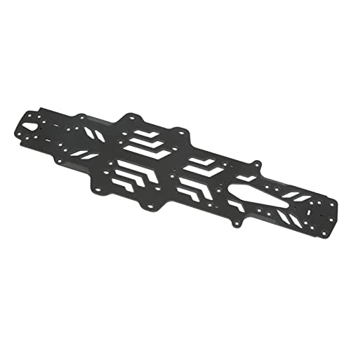 RC Drift Racing Chassis Plate, Carbon Fiber Aluminum Alloy RC Car Chassis Upgrade Parts, High Strength CNC Carbon Fiber for MST RMX2.0S RRX2.0S 1/10, Lightweight Two Layer Hollow D (Black) - color: Black