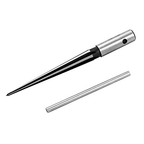 QWORK® Tapered Reamer (1/8" / 3mm - 1/2" / 13mm) Straight Flute Handle T Handle Tapered Reamer Tool for Wood Plastic, Carbon steel