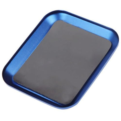Aluminum Alloy Weak Magnetic Screw Tray RC Repair Tool, Blue | for RC Cars & Boats, Planes Compatible, Parts Organizer, Magnetic Tray, Repair Accessory