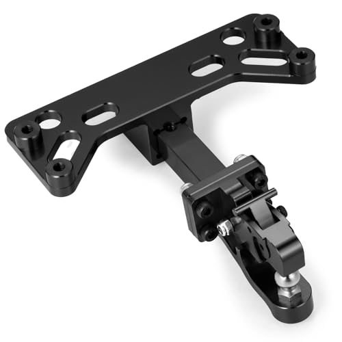 Aluminum Tow Trailer Hitch Shackle Hook for Axial SCX6 | 1/6 Scale Rear Bumper RC Crawler Upgrade,Black - color: Black
