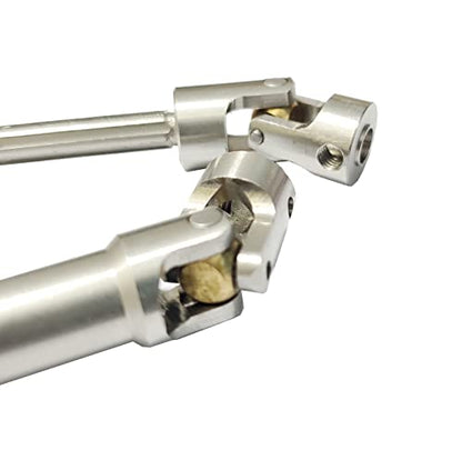 2Pcs Stainless Steel Drive Shafts 92-125mm for 1/10 RC Crawler | 3.62inch-4.91inch,Copper joint,Sturdy,Silver - size: 92mm-125mm