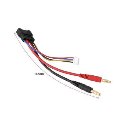 1x RC Car Lipo Battery Connector Cable Adapter 3S Hard-Case Battery Harness Connector with JST-XH Balance Plug Compatible with T-raxxas TRX 1/8 RC Car