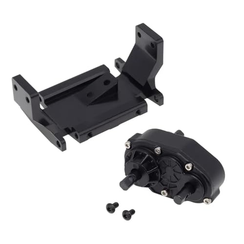 Metal R3 Single Speed Gearbox Transfer Case Compatible with 1 10 Scale RC Crawler Compatible with Gelande II FJ40 G2 D110 and Similar Models(Transfer Case Black) - color: Transfer Case Black