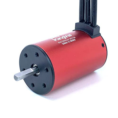 KingVal Replacement 3660 3100KV Waterproof Brushless Motor Shaft Diameter 5mm Compatible with 1/10 RC Car - size: 3100KV(ø5mm Shaft), style: 3660