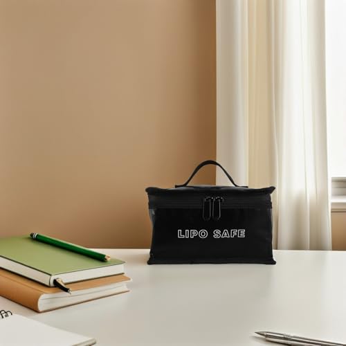 Outanaya Fireproof Lipo Charging Bag for Rechargeable and Lithium Batteries Battery Protective Case with High Temperature Resistance PVC and Non-Woven Fabric Material and Transport