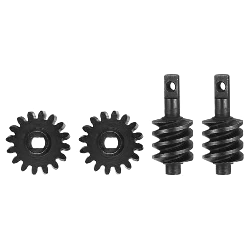 MECCANIXITY 2 Set Hardened Steel Axle Differentials Gear, 12T/16T Steel Gear Upgrade Parts for RC Vehicles Truck Drift Car Part, Black - style: 12T/16T