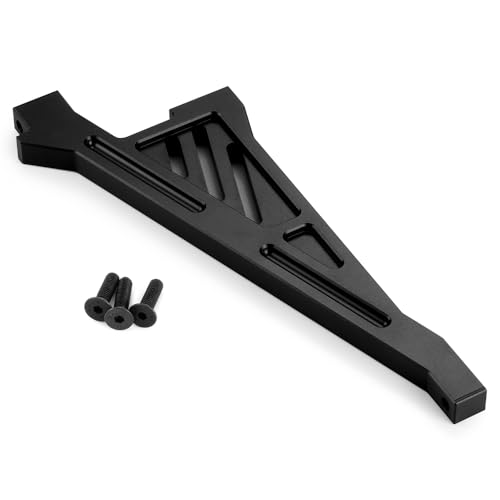 MOHERO Aluminum Alloy RC Front & Rear Chassis Brace for 1/5 LOSI 5IVE-T 2.0 RC Truck Upgrade Part (Black) - color: Black - Front & Rear