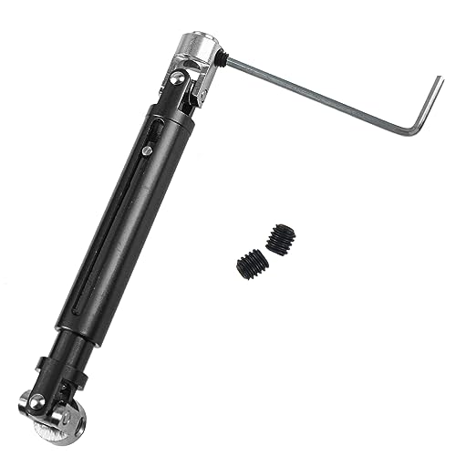 1Pair ShareGoo Aluminium Alloy RC Car Drive Shaft 103-148mm Universal Joint CVD DriveShaft Compatible with Axial SCX10 Tamiya CC01 D90 RC4WD TF2 HSP Redcat 1/10 RC Crawler (Black) - color: Black