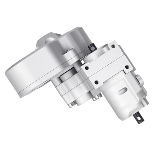 Complete Transmission Cutoff Gearbox with Dig Gear for SCX10 AX10 Wraith | CNC machined Aluminum alloy housing.Direct fit for 1/10 RC Axial SCX10.Upgrade stock gearbox for smoother crawl. - color: Silver