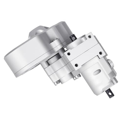 Complete Transmission Cutoff Gearbox with Dig Gear for SCX10 AX10 Wraith | CNC machined Aluminum alloy housing.Direct fit for 1/10 RC Axial SCX10.Upgrade stock gearbox for smoother crawl. - color: Silver