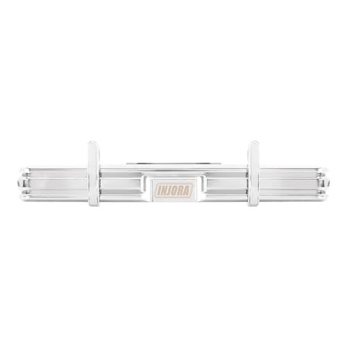 INJORA 33g CNC Aluminum Front Bumper with Dual Exhaust for 1/18 RC Crawler TRX4M High Trail F150 Upgrade - size: Front