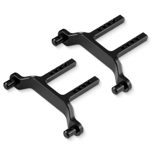Aluminum RC Front Rear Body Mount Post for 1/18 Tra-xxas Latrax Desert Prerunner SST RC Car Upgrades (Black) - color: Black
