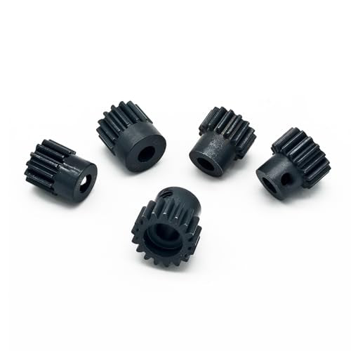 5-Pack Steel Metal 32P 5mm Pinion Motor Gear Sets 13T 14T 15T 16T 17T Compatible with HPI Kyosho Losi Axial Tamiya 1/8 1/10 RC Car Monster Truck Buggy - size: 13T 14T 15T 16T 17T