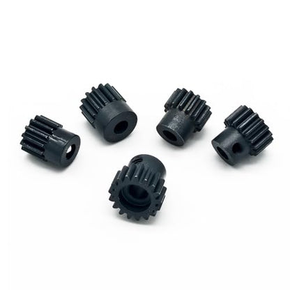 5-Pack Steel Metal 32P 5mm Pinion Motor Gear Sets 13T 14T 15T 16T 17T Compatible with HPI Kyosho Losi Axial Tamiya 1/8 1/10 RC Car Monster Truck Buggy - size: 13T 14T 15T 16T 17T