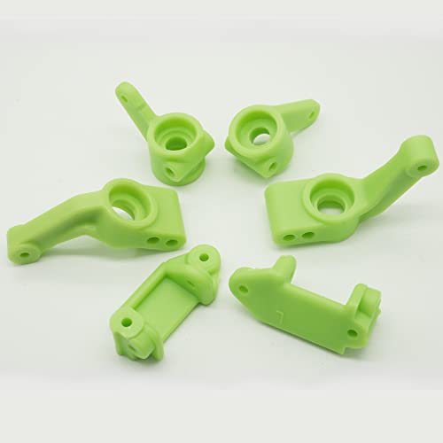 OG RC Plastic Caster/Steering Block Rear Stub Axle Carriers for Slash 2WD | L&R Wheel Steering Kit for 1/10 Traxxas Slash Stampede Rustler 2WD #3632 #3736 #3752 - color: Green