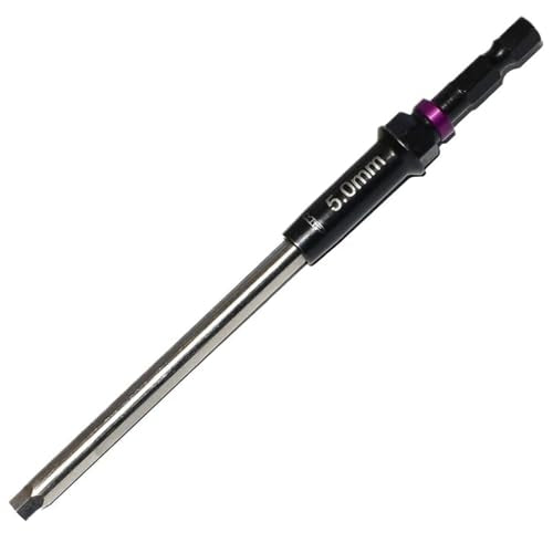 MIP Metric RC 1/4" Hex Bit 9215S 5.0mm – Hex Head Allen Wrench Drill Tools Tool Bits for Screwdrivers, Electric Screwguns, and Power Drills For RC Cars - Made in USA - size: 5.0mm - Hex