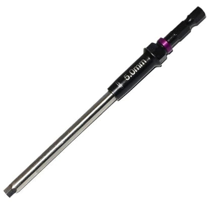 MIP Metric RC 1/4" Hex Bit 9215S 5.0mm – Hex Head Allen Wrench Drill Tools Tool Bits for Screwdrivers, Electric Screwguns, and Power Drills For RC Cars - Made in USA - size: 5.0mm - Hex