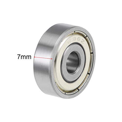 uxcell 636ZZ Deep Groove Ball Bearings Z2 6mm X 22mm X 7mm Double Shielded Carbon Steel 2pcs - size: 6mmx22mmx7mm