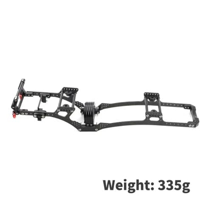 RC Chassis Frame For LCG For Axial For SCX10 1/10 Carbon Fiber For Chassis Kit Frame Rail Skid Plate Gearbox Bumper Set RC Crawler Car Parts