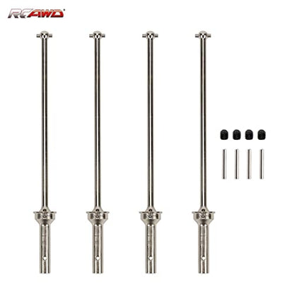 RCAWD CVD Driveshaft 183mm for ARRMA 6S, 1/8 Kraton 6S, Notorious 6S, Outcast 6S & 1/7 Fireteam 6S Upgrades Parts, #45 Steel Drive shafts Hop Ups for #AR220033#ARAC3985 Silver - color: Silver
