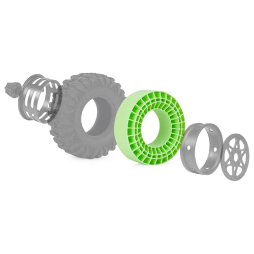 2.2 tire Inserts,4PCS 2.2" Tires Silicone Rubber Insert Foam Waterproof for 132-134mm (5.25" OD) 2.2" Tires (Yellow) - color: Yellow