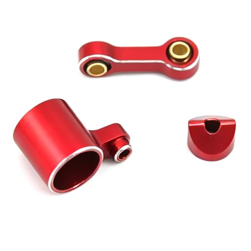 Aluminum Servo Steering Link Set for ARRMA Mini Kraton 3S 1/16 RC Car Upgrade Parts, Blue and Red (Red Servo Steering Link) - color: Red Servo Steering Link