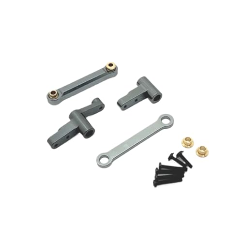 for Mjx for 14209 14210 1/14 for Metal Steering Group Steering Parts Assembly Car Remote Control Upgrade Parts Accessories RC Car Repair Kit(Grey) - color: Grey