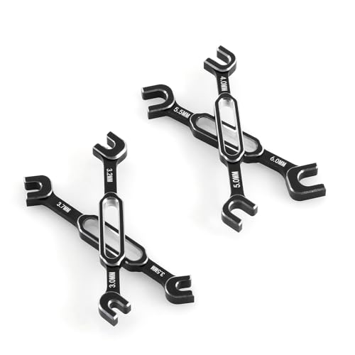 RC Car Wrench Remover Ball Breakers,4Pcs Wrench 3/3.2/3.5/3.7/4/5/5.5/6Mm Turnbuckle Nut Ball End Joint Remover Universal Tool for RC Car Drone Boat Ball Breakers (Black) - color: Black