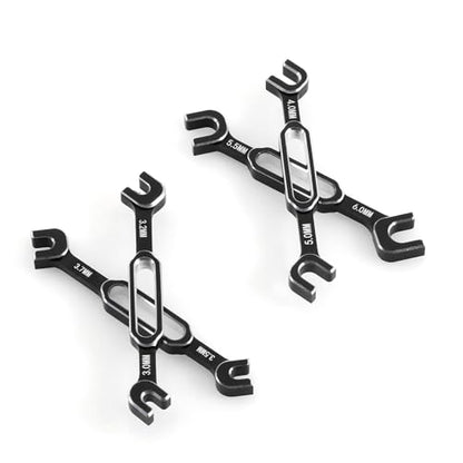 RC Car Wrench Remover Ball Breakers,4Pcs Wrench 3/3.2/3.5/3.7/4/5/5.5/6Mm Turnbuckle Nut Ball End Joint Remover Universal Tool for RC Car Drone Boat Ball Breakers (Black) - color: Black