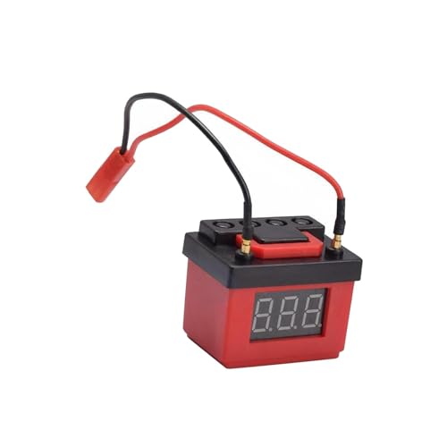 Yiju RC Low Voltage Alarm Lipo Tester Digital Display Portable Compact Indicator Simulation Decoration Upgrade Function PP Material Suitable, Red - color: Red