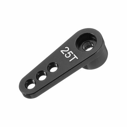 MECCANIXITY Metal 25T 25 Teeth Steering Servo Single Arm Horn Black for DIY RC Car/Boat/Airplane Boat Accessories - color: Black