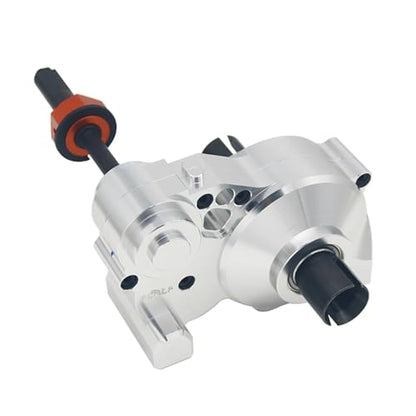 CNC Metal Differential Diff.Gear Box Case Assembly Kit (Silver) | for 1/5 Hpi Rofun Baha Km Rovan Baja 5B 5T 5Sc Truck Rc Car Parts - color: Silver