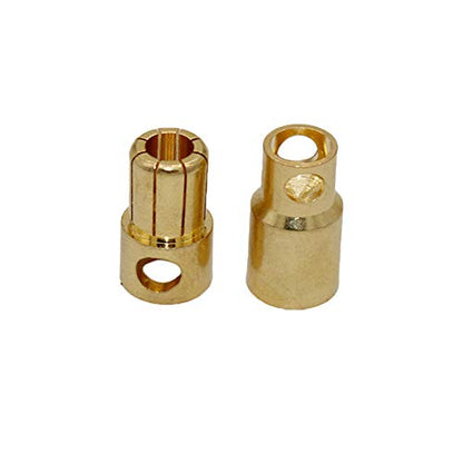 10 Pairs Gold-Plated 8MM 8.0MM Banana Plug Bullet Male and Female Connector Adapter for RC Lipo Battery ESC Motors (8.0MM) - size: 10Pairs 8.0MM