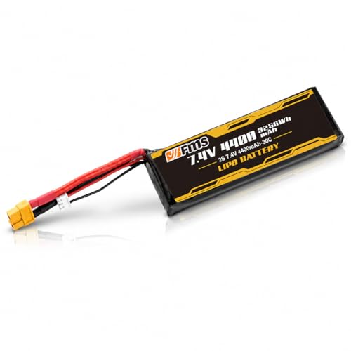 BEEZRC FMS RC Car Parts LIPO Battery 2S LIPO Battery 7.4V 4400mAh 30C for 1/6 1941 MB Scaler Willys,1/6Jimmy,1/10 Atlas,1/10 FJ40 RS,FJ40, Mashigan,Canyon; FCX10 LC80, FCX10 K5, - color: C1542-4400mah