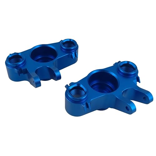 Steering Block Knuckle Arms for E-Maxx T-Maxx 3.3 E-Revo Summit (Blue) | Aluminum,Rubber Shielded Bearings,1/10 Scale,RC Cars,Upgrade Parts,5334R Compatible,CNC Machined,High Strength - color: Blue