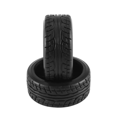 RC Tires Tyres Wheels Compatible with Tamiya for TT01 for TT02 XV01 1/10 RC for Racing Car Hard Plastic 65mm Tires On Road for Touring Drift Car Wheels