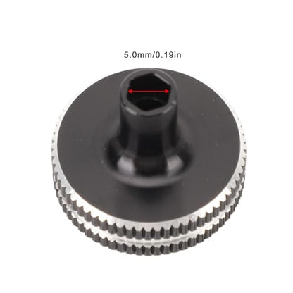 RC Short Nut Driver, Aluminum Alloy Hex Socket Wrench Sleeve, Ergonomic Short Handle Design for RC Car Truck Crawler Wheel Nut Tightening and Maintenance (5MM) - size: 5MM