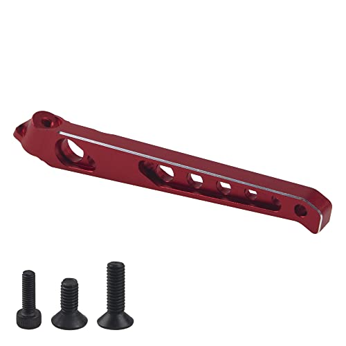 ShareGoo Metal Rear Front Chassis Brace Support Rod Bracket Compatible with Arrma 1/8 V4 6S Senton Typhon RC Car (Red) - color: Red