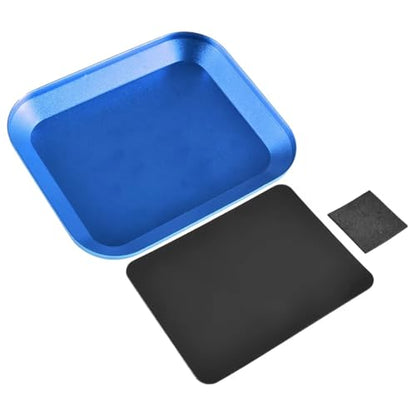 RC Car Parts 9IMOD RC Aluminium Alloy Magnetic Screw Tray Plate Storage for Airplane Car Boat Crawler for Model Repair Tool(Blue) - color: Blue