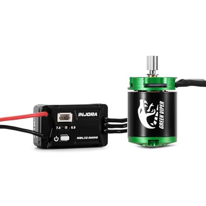 INJORA MBL32-NANO Brushless ESC & 1621 4300KV Green Viper Motor for SCX30
