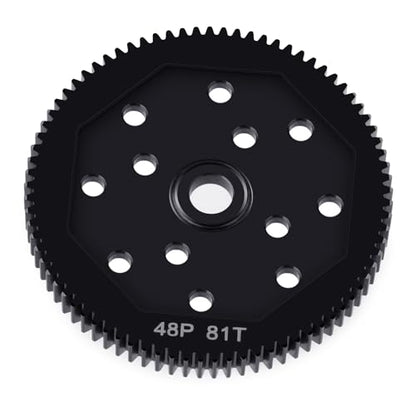LSG Steel Spur Gear 81T 48P for Team Associated DR10 RC10 B4 B5 T4 T5 | Hardened Steel Main Gear RC Car Upgrade Parts - size: 81T