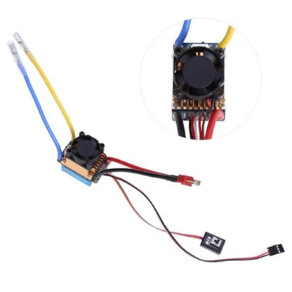ESC Part For 1/10 320A RC Car 5-13V Waterproof 3S 60A Brushed Motor ESC Electronic Speed Controller Repair Upgrade Accessories Parts Replacement(With cooling fan) - size: With cooling fan